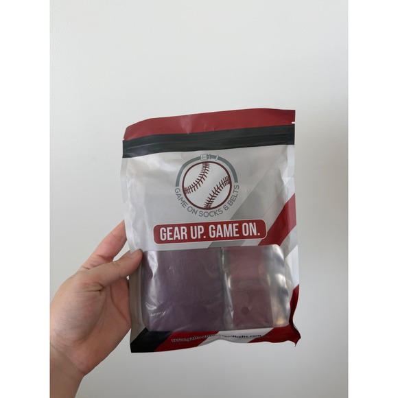 Game On Youth Baseball Socks and Belt Set – Maroon – Size Small – New - Picture 2 of 3